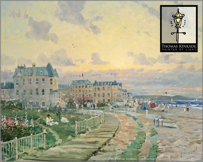Thomas Kinkade - Boardwalk Flowers - Robert Girrard Collection