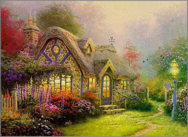 Thomas Kinkade - Candlelight Cottage