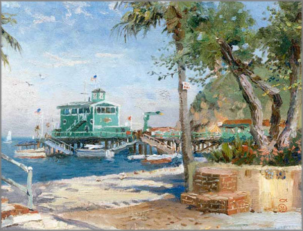 Thomas Kinkade - Catalina, Rosie's on the Pier - Plein Air Collection