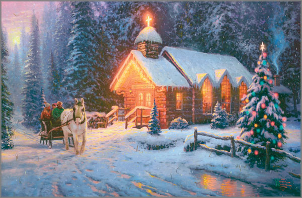 Thomas Kinkade - Christmas Chapel I Price: $175.00