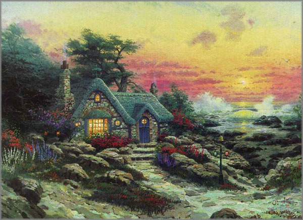 Thomas Kinkade - Cottage by the Sea
