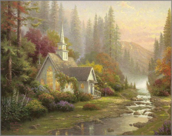 Thomas Kinkade - Forest Chapel, The - Classics Collection