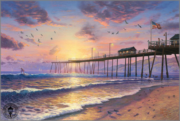Thomas Kinkade - Footprints in the Sand