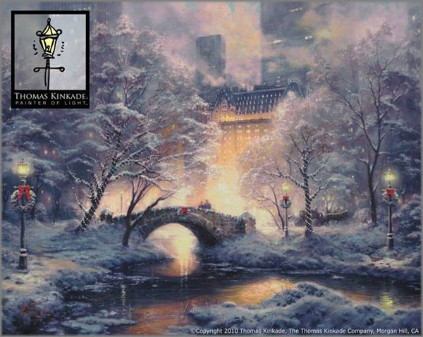 Thomas Kinkade - Holiday at Central Park - Seasons of New York