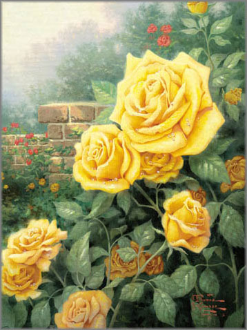 Thomas Kinkade - Perfect Yellow Rose, A