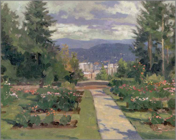 Thomas Kinkade - Rose Garden, Portland