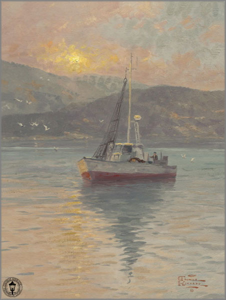 Thomas Kinkade - Sunrise, Sea of Galilee
