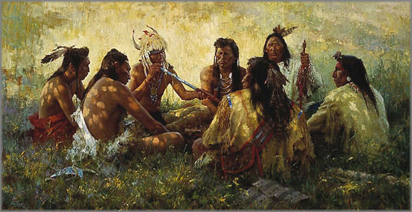 Howard Terpning - Crow Pipe Ceremony