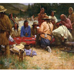 Howard Terpning - Friendly Game at Rendezvous, 1832, A