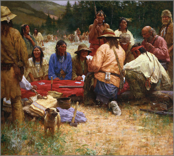 Howard Terpning - Friendly Game at Rendezvous, 1832, A