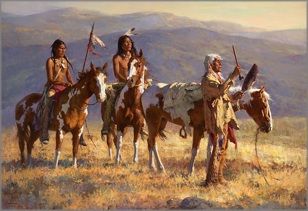Howard Terpning - Grandfather Prays to Sun
