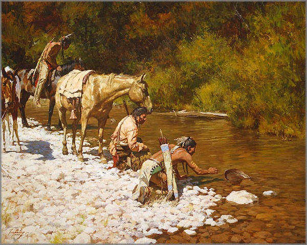 Howard Terpning - Prospectors Among the Blackfeet