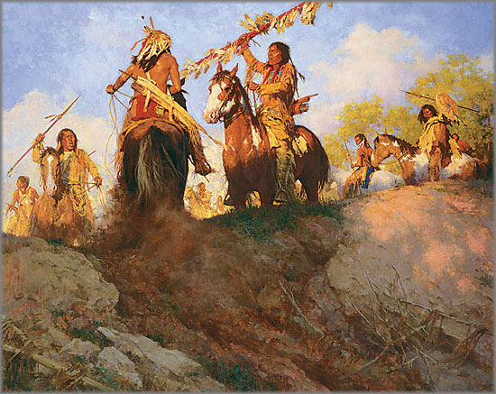 Howard Terpning - Sunset for the Comanche