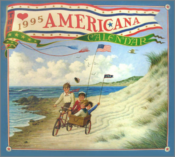 Charles Wysocki - 1995 Americana Calendar Cover