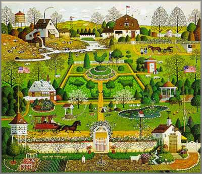 Charles Wysocki - Uncle Jack's Topiary Tendencies