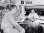 Peter Ellenshaw with Walt Disney