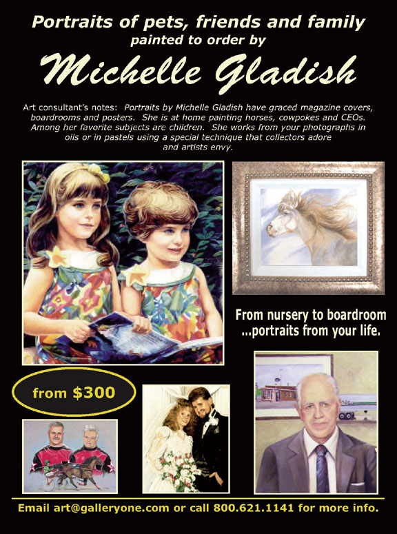 Commission a portrait by Michelle Gladish today. Call or email Gallery One now.