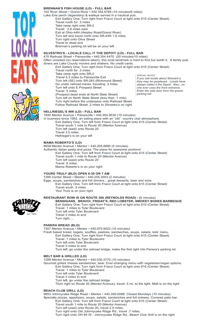 Local Restaurants in Lake County, Ohio