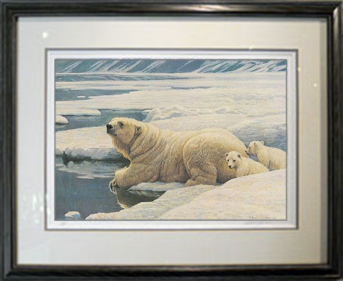 Robert Bateman - Arctic Family - Polar Bears: ART