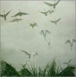 Robert Bateman - Egrets of the Sacred Grove