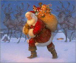 Scott Gustafson - Santa with Reindeer
