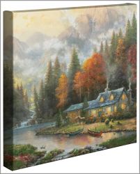 Thomas Kinkade - Evening at Autumn Lake