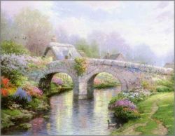 Thomas Kinkade - Blossom Bridge*