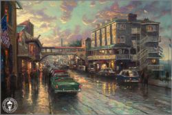 Thomas Kinkade - Cannery Row Sunset