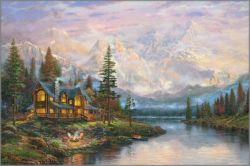 Thomas Kinkade - Cathedral Mountain Lodge