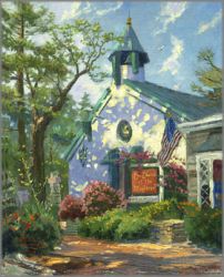 Thomas Kinkade - Church of the Wayfarer - Plein Air Collection