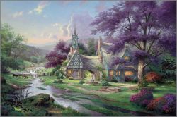 Thomas Kinkade - Clocktower Cottage