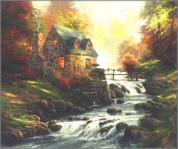 Thomas Kinkade - Cobblestone Mill