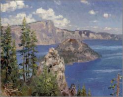 Thomas Kinkade - Crater Lake