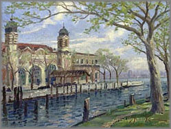 Thomas Kinkade - Ellis Island - Plein Air Collection