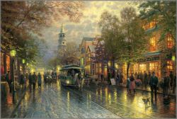 Thomas Kinkade - Evening on the Avenue