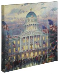 Thomas Kinkade - Flags Over the Capitol