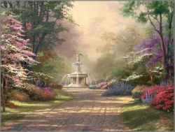 Thomas Kinkade - Fountain of Blessings