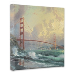 Thomas Kinkade - San Francisco, Golden Gate Bridge - Wrapped Canvases