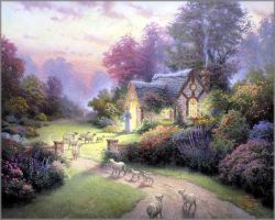 Thomas Kinkade - Good Shepherd's Cottage