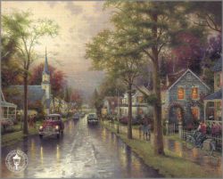 Thomas Kinkade - Hometown Morning