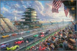Thomas Kinkade - Indy? Excitement, 100 Years of Racing at Indianapolis Motor Speedway - Plein-Air