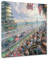 Thomas Kinkade - Indy Excitement - Wrapped Canvases