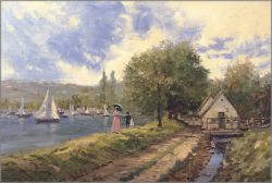 Thomas Kinkade - Lakeside Stroll