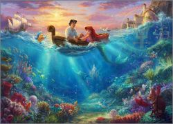 Thomas Kinkade - Little Mermaid Falling in Love
