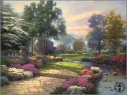 Thomas Kinkade - Living Waters Golfer's Paradise