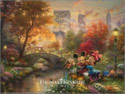 Thomas Kinkade - Mickey and Minnie - Sweetheart Central Park