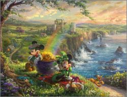 Thomas Kinkade - Mickey and Minnie in Ireland