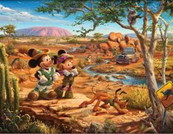 Thomas Kinkade - Mickey and Minnie in the Outback