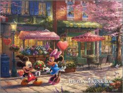 Thomas Kinkade - Mickey and Minnie - Sweetheart Caf