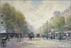 Thomas Kinkade - Morning on the Boulevard - Robert Girrard Collection